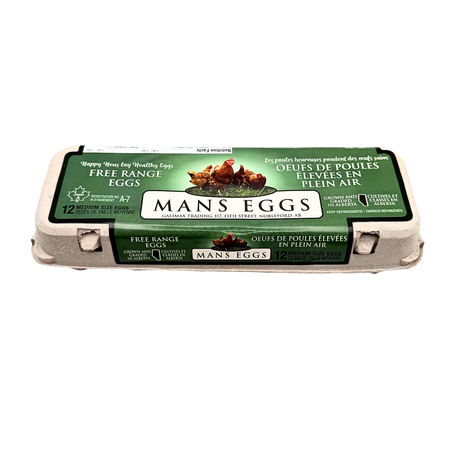Mans Eggs - Dozen Free Range Eggs