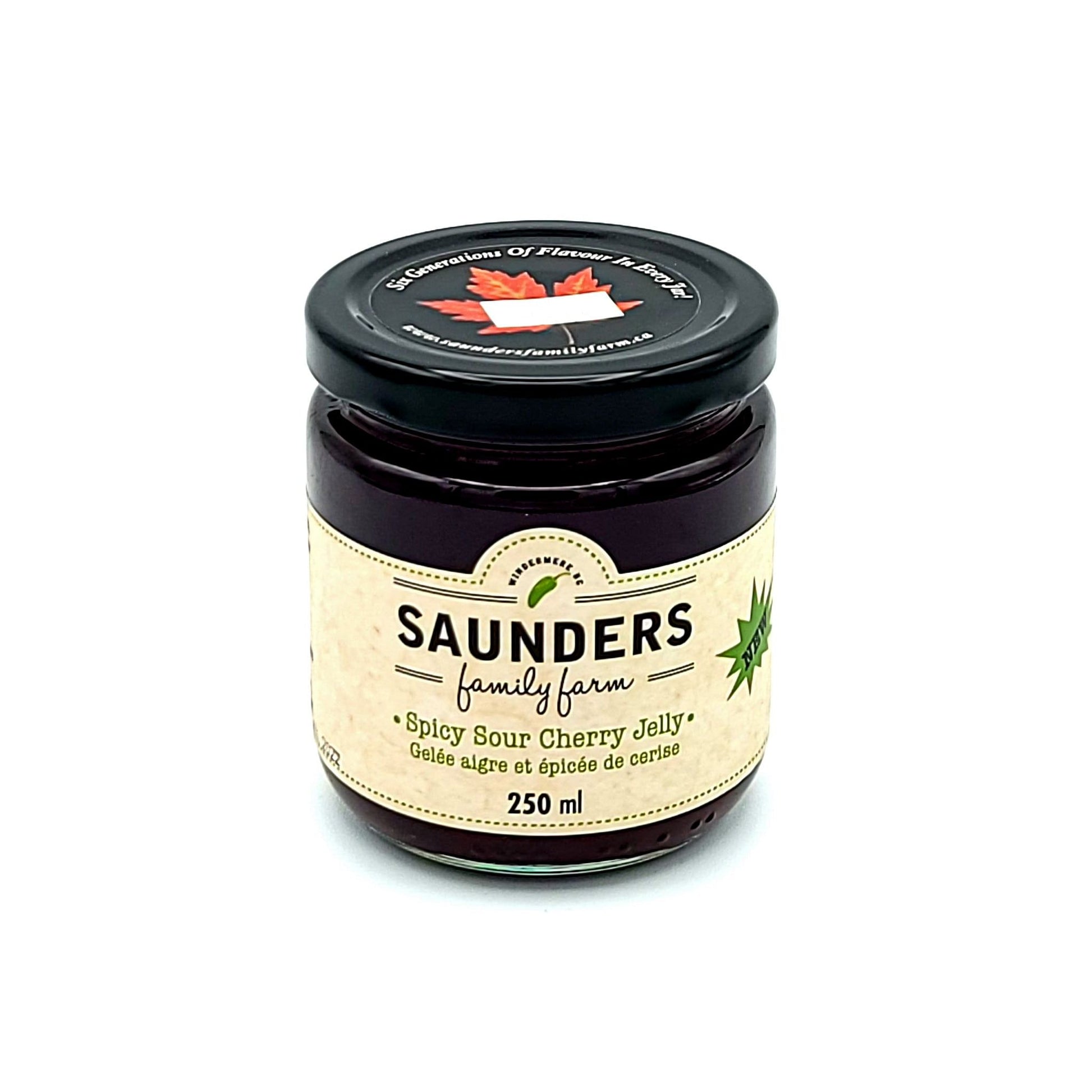 Saunders Family Farm - Spicy Sour Cherry Jelly - Valbella Gourmet Foods