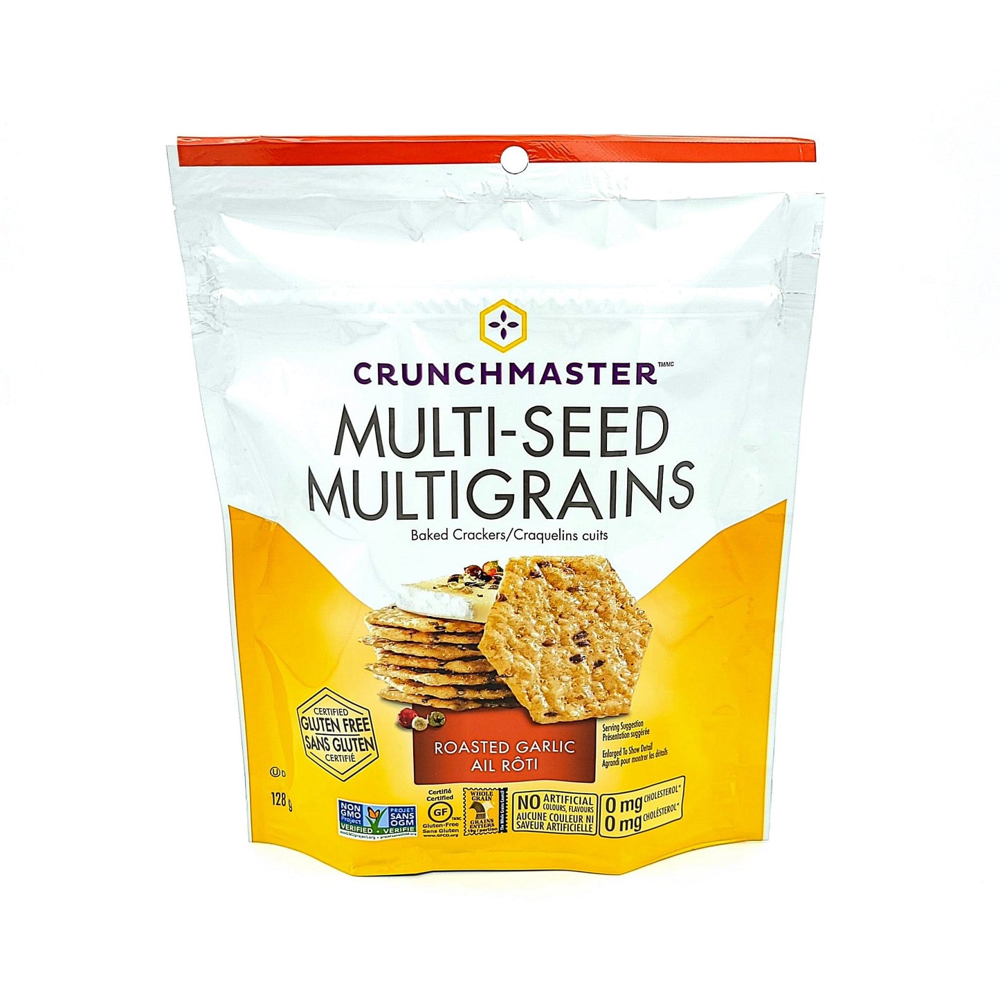 Crunchmaster - Roasted Garlic Multi-Seed Baked Crackers - 128g