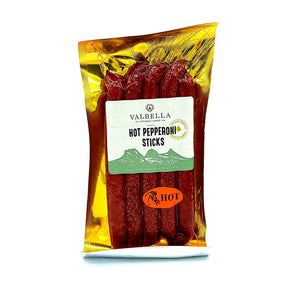 Hot Pepperoni Sticks - Pack of 5