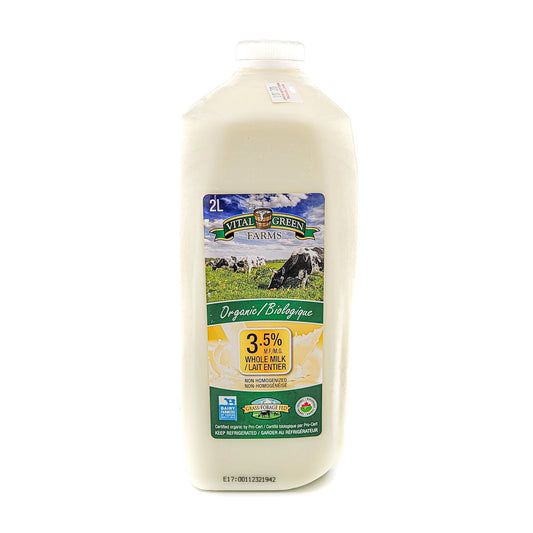 Vital Greens - Organic 3.5% Whole Milk - 2L - Valbella Gourmet Foods