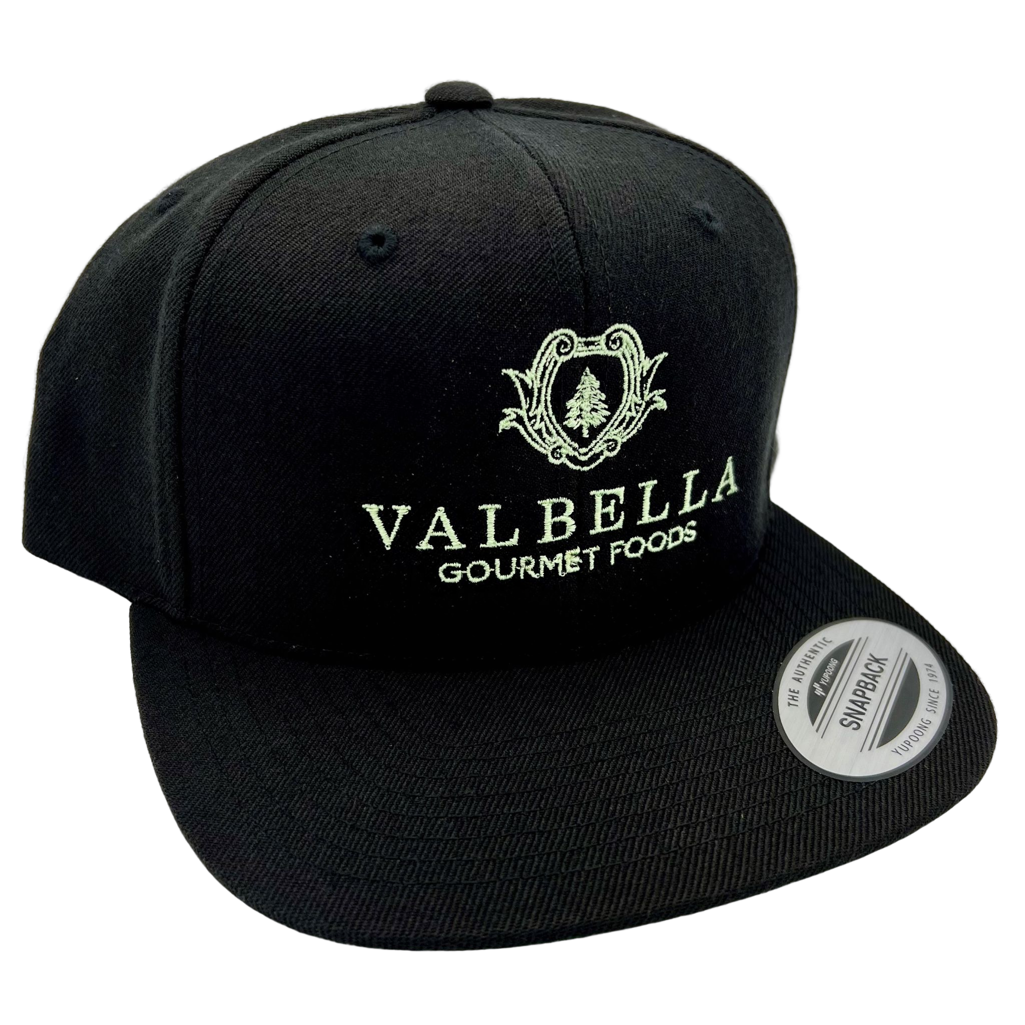 Valbella Black Snapback Hat